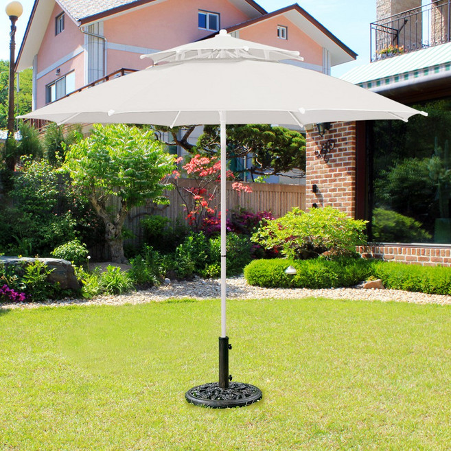 프리미엄 산들바람 파라솔 특허청등록 29년 전통 파라솔 전문기업, 프리미엄 산들바람(아이보리)_받침대별도구매