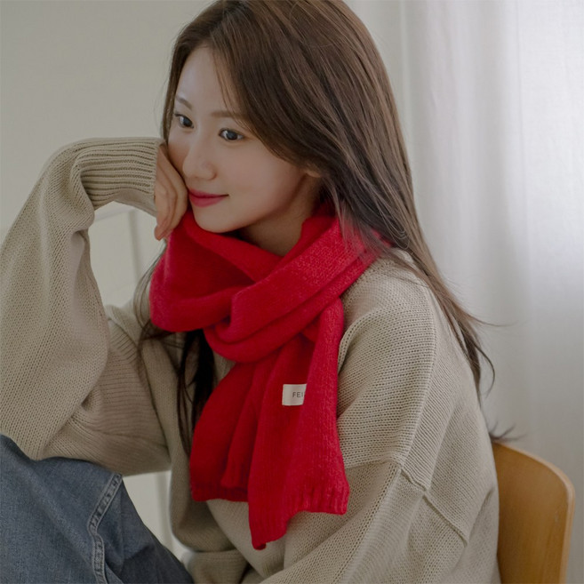 심플 소프트 니트 단색 겨울 머플러 목도리 no.181