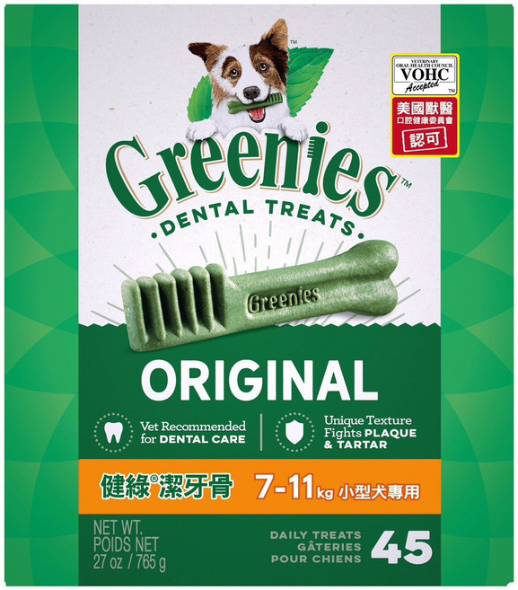 Greenies 健綠小型犬潔牙骨 7-11kg 潔牙零食, 原味, 765g, 1包