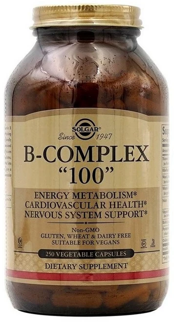 Solgar 솔가 B 컴플렉스 B-Complex 100 250 베지캡슐, 250정, 1개 - 쿠팡