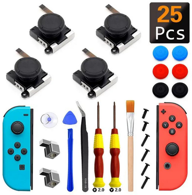 전투기 조이스틱Gulikit 홀 감지 조이스틱 교체용 드리프트 없는 전자기 스위치 및 OLED용 1 ~ 5 개, Style B 1pc, 1개