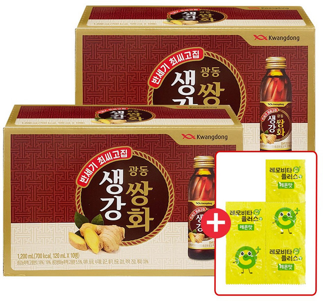 광동 생강쌍화 + 레모비타, 2박스, 10개입, 120ml
