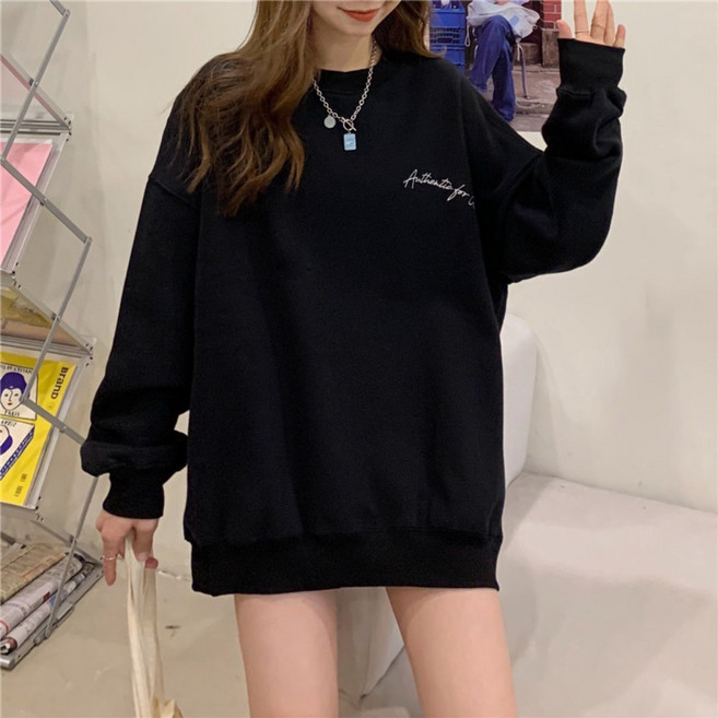 베르슈어 오버핏 레터링 소프트 기모 맨투맨