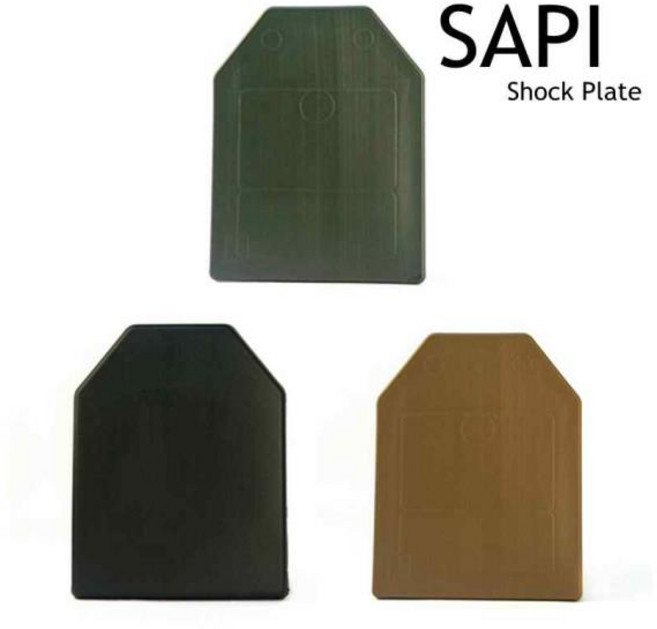 방탄복 에어소프트 전술 조끼 내부 플레이트 플라스틱 보호 패드 CS 방탄복 보호 더미 SAPI 플레이트 중간 사이즈 충격, 01 CHINA, 02 BK 2PCS