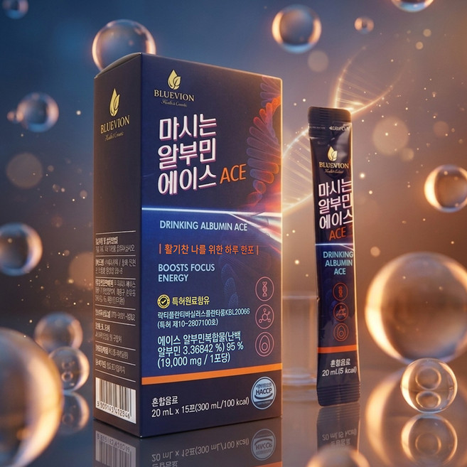블루비온 마시는알부민 먹는 고함량 난백 알부민 식약처 HACCP인증, 1박스, 300ml