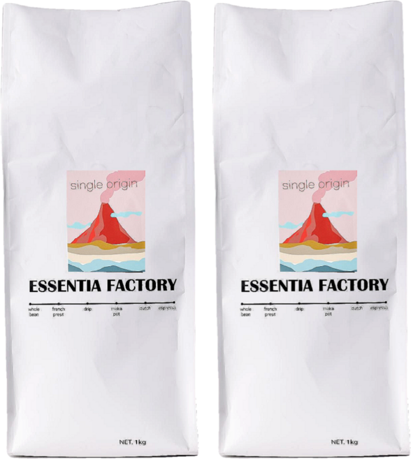 에센티아팩토리 브라질 세하도 파인컵 산미없는 고소한 커피 원두, 2kg, 1개, 홀빈(분쇄안함)