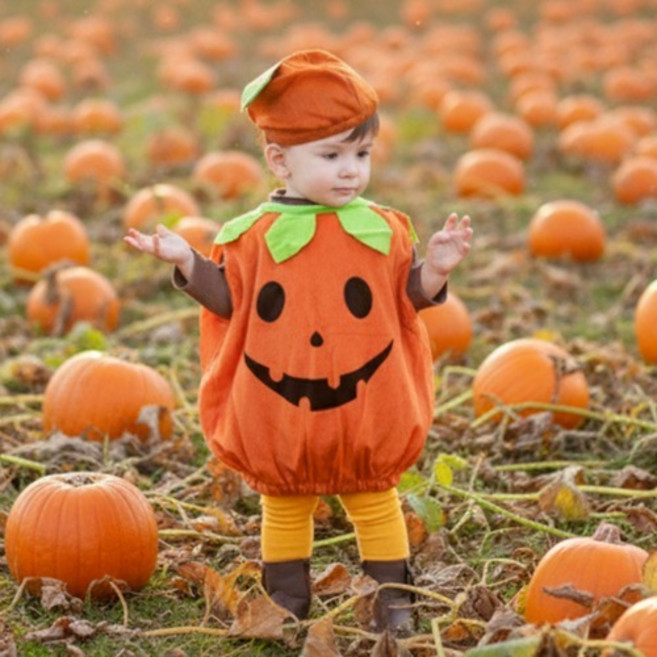 (신) 호박 의상 세트 할로윈 아동 코스튬