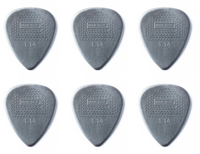 지엠뮤직_세트(6개)던롭피크 449R1.14 Max Grip1.14mm Standard Dunlop Pick (No.147세트), 단품, 1개