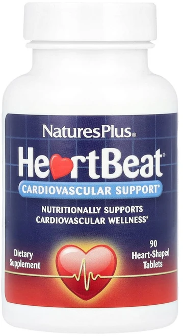 NaturesPlus 하트비트 심혈관 지원 90 하트 모양 태블릿, 1개, 90정 - 쿠팡