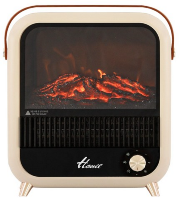 한일전기 실내 불멍 PTC 미니 전기온풍기, hef-bl15, iv(ivory)