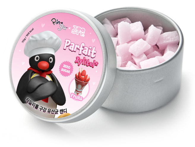 핑구 구강유산균 함유 무설탕 자일리톨 캔디 스노우이글루, 1개, 70g