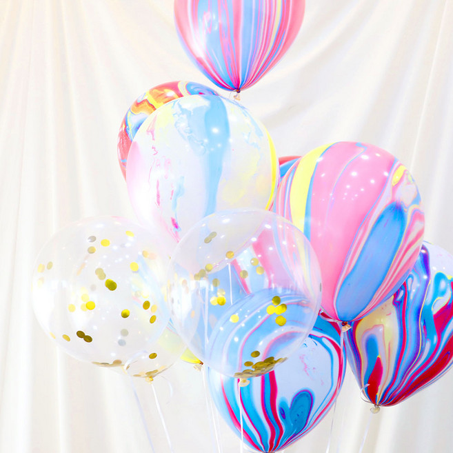 컨페티 마블 풍선세트 (혼합), 단품, 단품