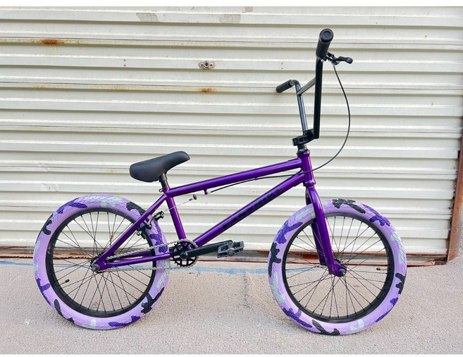 비엠엑스 BMX 자전거 20인치 묘기 자전거 최고급형, 05.보라색 타이어, 1개