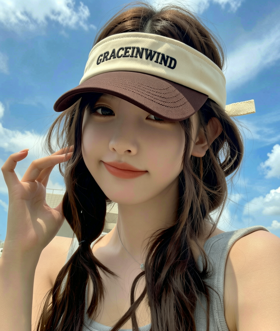 남녀 커플 여름 아웃도어 스포츠 비니 달리기 선캡