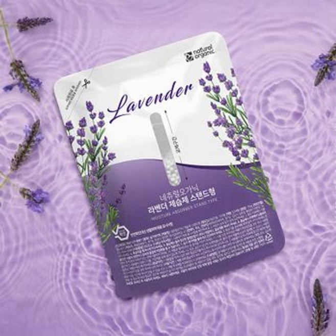 네츄럴오가닉 라벤더 제습제 파우치 20개+옷걸이 20개, 20개, 150g