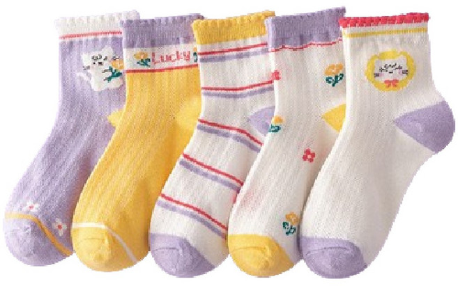 KIDS PARK 韓系網眼透氣童襪 (5雙組)