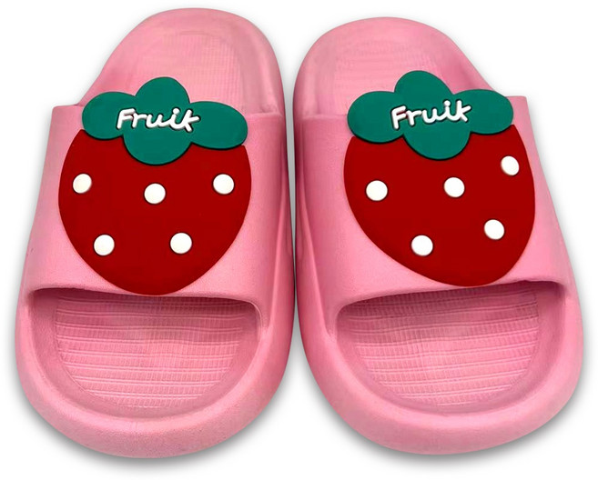 실내 슬리퍼 어린이 슬리퍼 샌들 만화 귀여운 슬리퍼 미끄럼 방지 작은 크기 딸기 파인애플 오렌지 과일 공주 신발