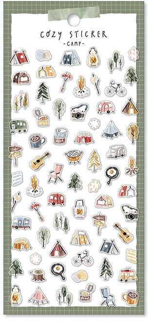 MIND WAVE Cozy STICKER 可愛裝飾貼紙, 1個, 81415 CAMP