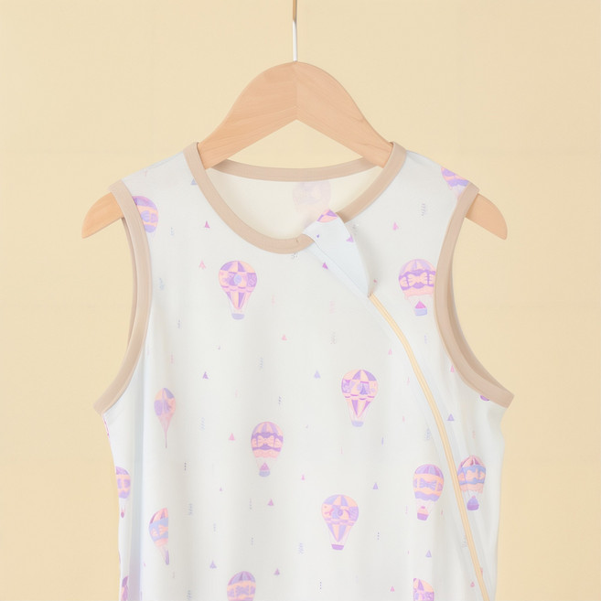 썬데이허그 꿀잠 NEW 슬리핑백 밤부 발막힌 수면조끼 입는이불 아기 수면교육 육아필수품, 벌룬 블루