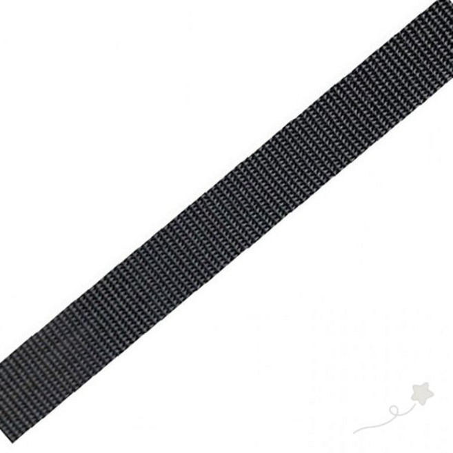 나일론 직조 평직 끈 가방 제작 스트랩 벨트 소재 튼튼한 섬유 검정 색상 폭, 1개, 상세페이지 참조