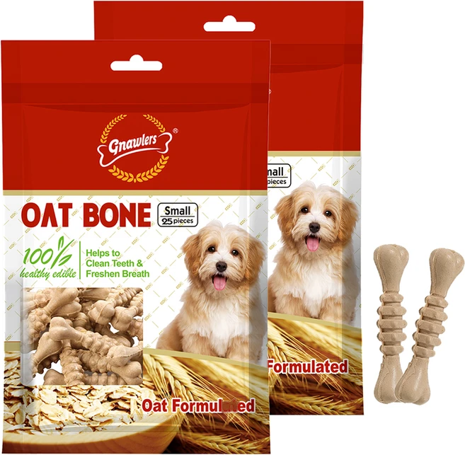 놀러즈 오트본 강아지 덴탈껌, 225g, 2개, 치석제거 - 쿠팡