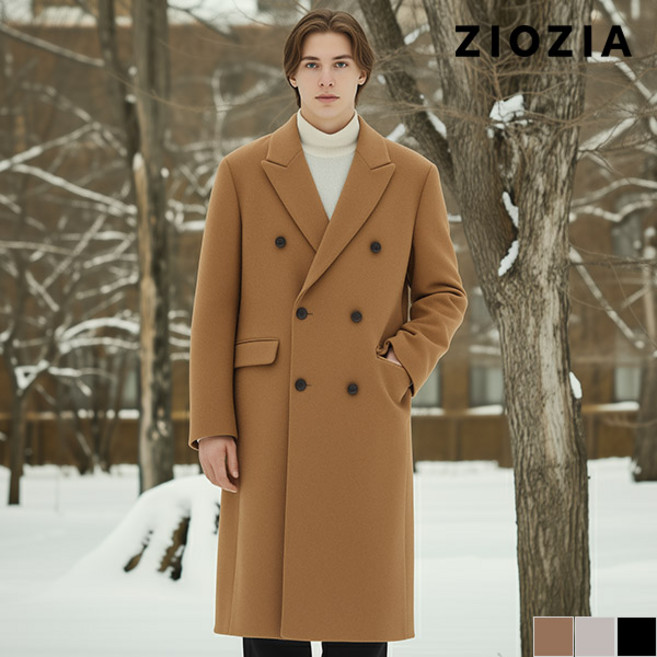 지오지아 울 블렌드 더블 롱 코트 AEC4CB1103