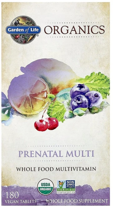 가든오브라이프 오가닉스 프리네이틀 멀티 비건 정제 180정, 1개 - 쿠팡