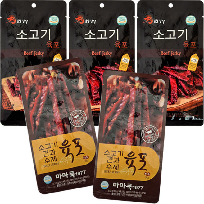 소고기 수제 명품육포 5봉세트 오리지널육포 치즈육포, 150g, 1세트