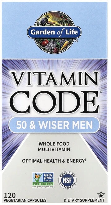 가든오브라이프 Vitamin Code 50세 이상 남성용식품 종합비타민 베지 캡슐 120정, 1개 - 쿠팡