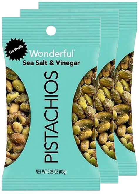 원더풀피스타치오 노 쉘 씨 솔트 & 식초 맛, 3개, 63g