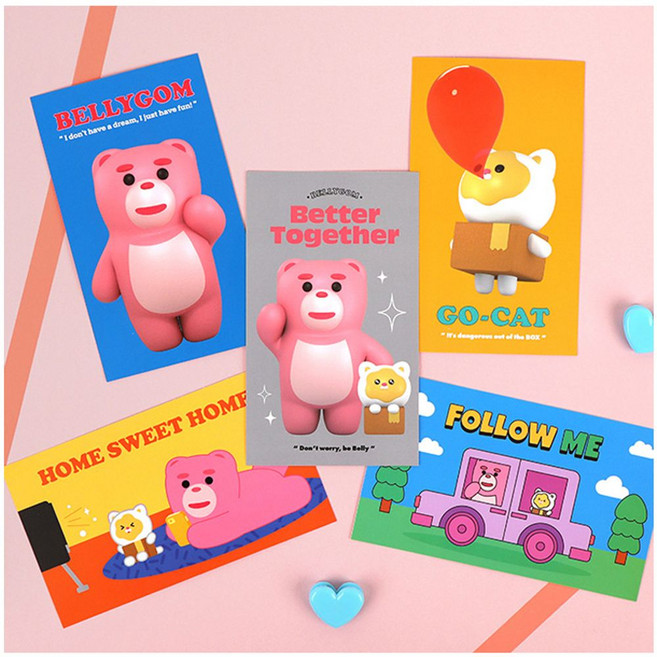 HM+ 벨리곰 엽서 (5종 택1)_ 2027686EA, 여행