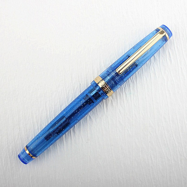 Jinhao 82 만년필 아크릴 EF/F/M/Bent Nib 황금 트림 변환기 쓰기 펜 포함, 06 82-4, 03 M0.7MM