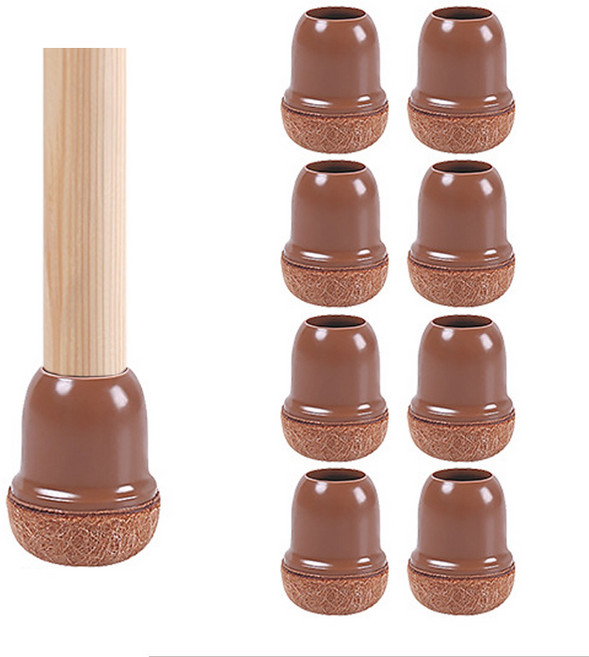 미니플 5세대 밤톨이 슬라이딩 의자 발커버 브라운, 1세트