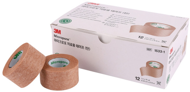 3M 쓰리엠 마이크로포 의료용 테이프 탄 1533-1 낱개 2롤입 1개