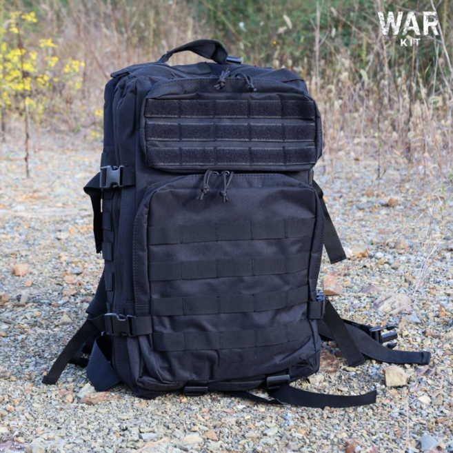 [워키트] 프라임 블랙 백팩 대용량 전술 가방 아웃도어 밀리터리 배낭