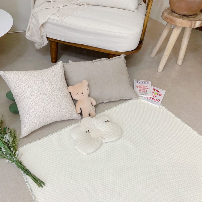 그로우제이 신생아 방수요 아기 어린이 방수패드 방수매트, 오가닉아이보리