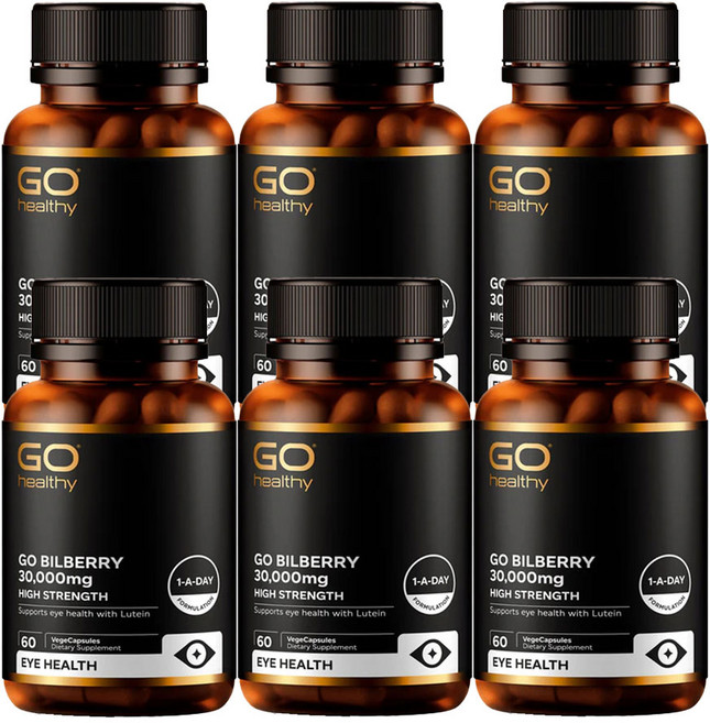 Go Healthy 빌베리 30000mg 하이스트랭스 60정, 6개
