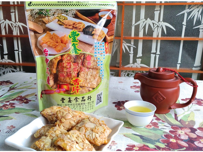 豐鑫 杏仁香片 (蛋奶素) 臺中名產伴手禮, 270g, 1個