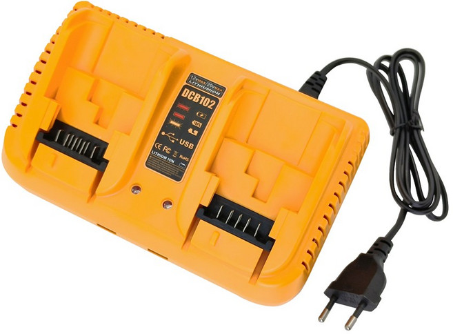 디월트 2구 DCB102 호환 급속 충전기, 1개