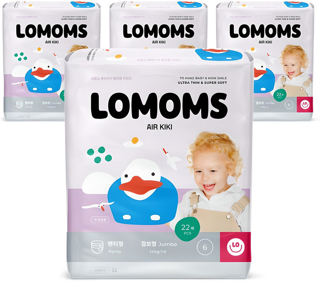 로맘스 에어키키 팬티형 기저귀 아동용 점보형, 6단계, 88매