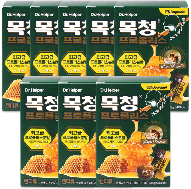 닥터헬퍼 목청 프로폴리스 목캔디 30정, 8개, 135g