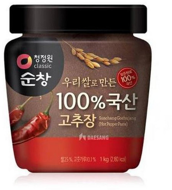 (신세계의정부점)청정원 순창 우리쌀로만든100국산고추장1kg(강남점 순창 쌈장 200g 증정), 1개