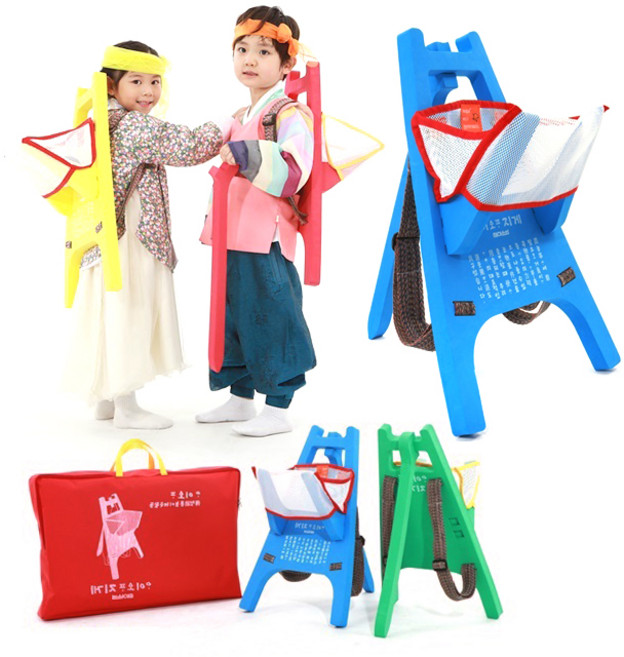 아이소파 유아학습교구 전통놀이 지게 2조세트 교육용, 1개