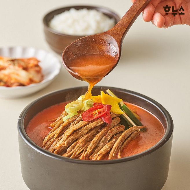 하누소 한우사골 얼큰육개장 3팩/ 5팩/ 8팩/ 10팩, 3개, 700g