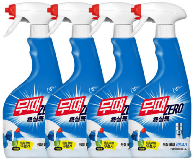 피죤 무때제로 욕실용 세정제, 4개, 500ml