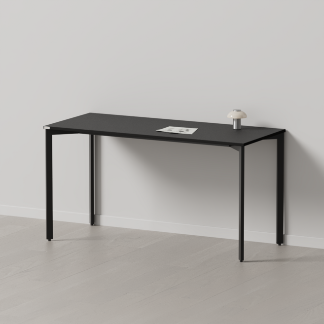 다가구 페르마타 스탠다드 1400 x 600 컴퓨터책상, 블랙 상판-블랙 프레임