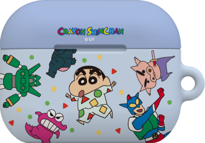 짱구는 못말려 짱구 에어팟 프로3 세대 하드 케이스 커버, 1개, 와글와글 파자마