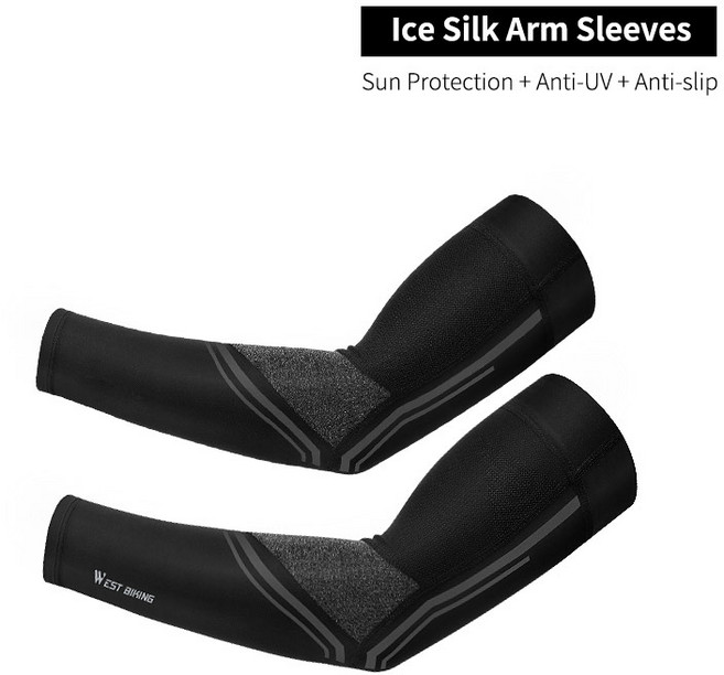 WEST BIKING 다리 슬리브 세트 태양 UV 보호 통기성 반사 사이클링 암 워머 러닝 레이싱 MTB 자전거 스포츠, 02 XL, 01, 1개