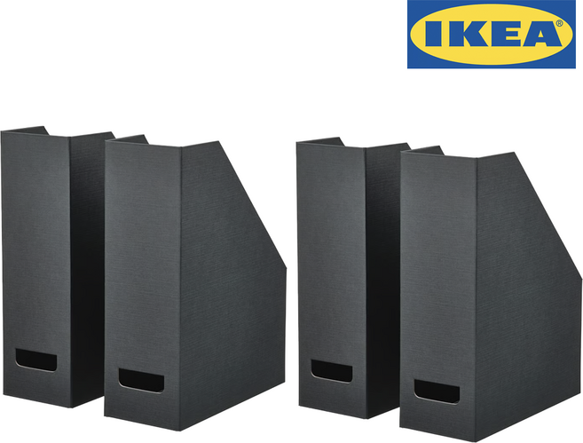이케아 A4 서류 종이 파일꽂이 셰나 블랙 2개입, 2세트