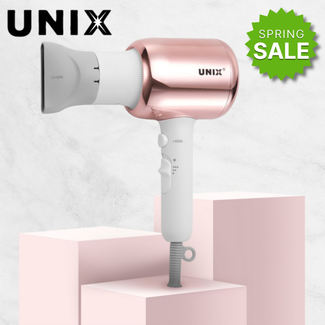유닉스 40주년 리미티드 에디션 헤어 드라이어 UN-B1642 2100W, 핑크골드